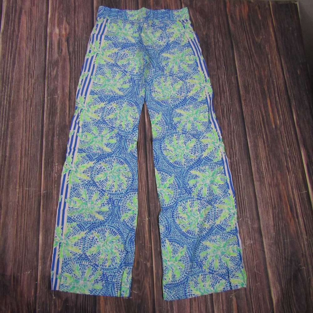 Lilly Pulitzer Pants Womens XXS Blue Bal Harbour Palazzo Bennet Tropic Rayon NWT - Picture 4 of 6